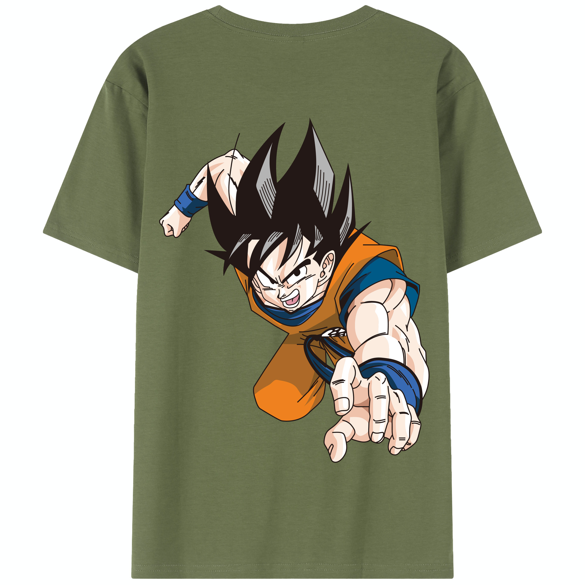 （画像用） ドラゴンボール 孫悟空（そん ごくう）Son Goku カカロット DRAGON BALL Kakarotto 綿100％半袖Tシャツ（背面プリント）